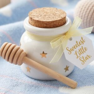 "Little Star" Ceramic Honey Jar & Dipper Image Description: